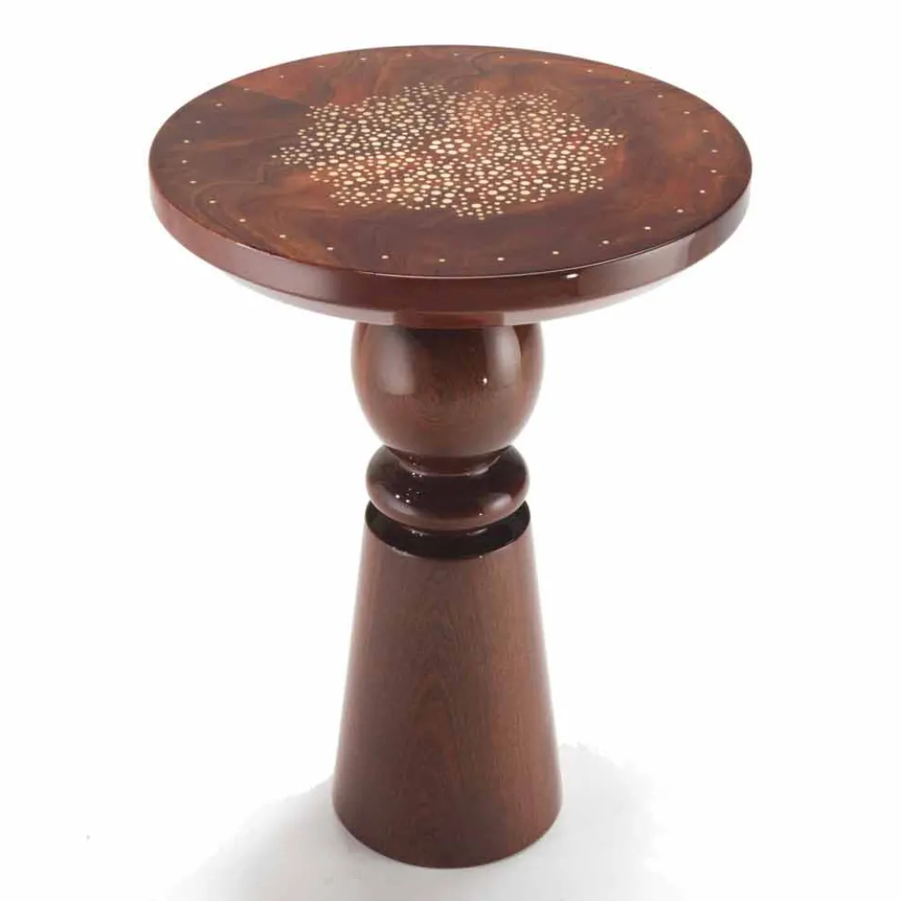 Design Tischchen, Tischplatte aus Messing, Durchmesser 45cm, Sanni