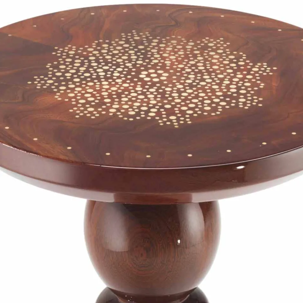 Design Tischchen, Tischplatte aus Messing, Durchmesser 45cm, Sanni