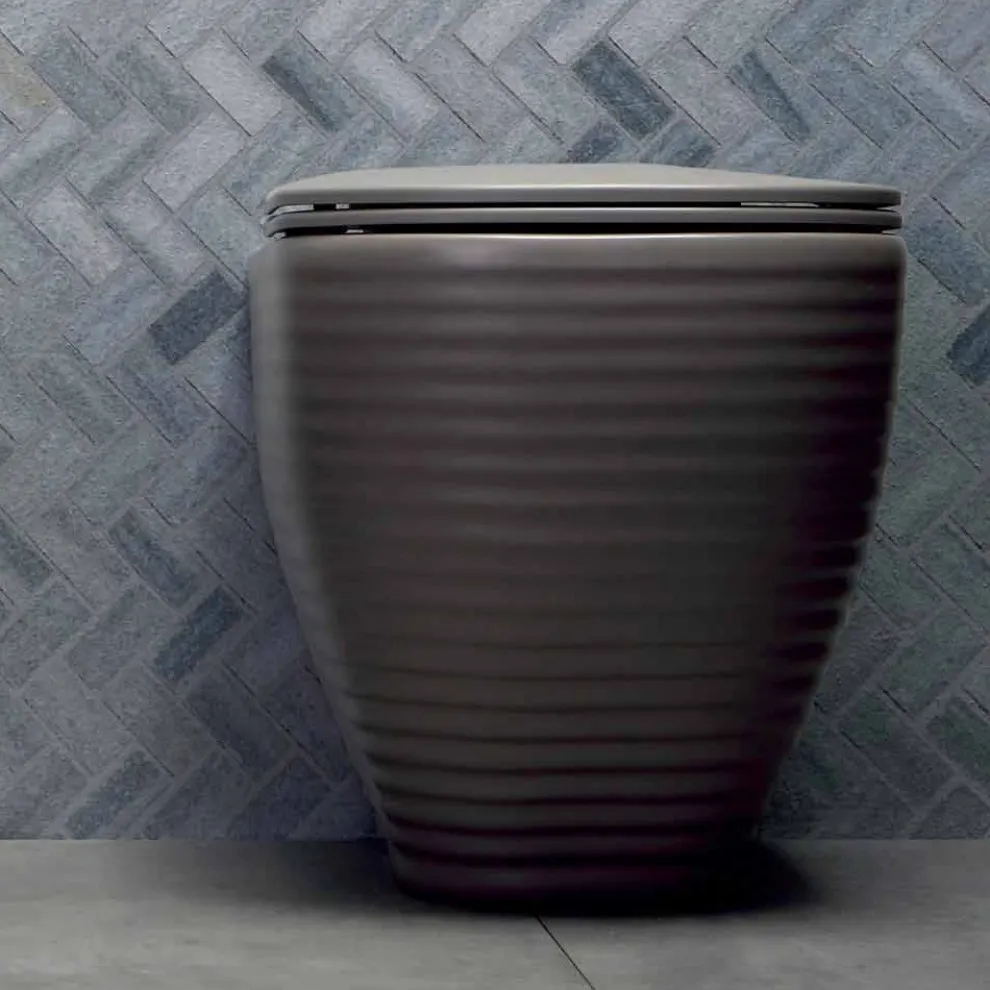 Design Toilettenvase aus weißer oder farbiger Keramik Trabia