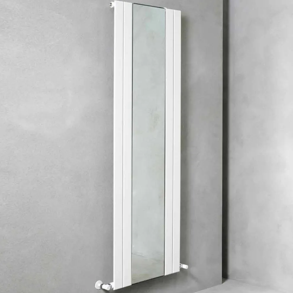 Design Vertikaler Badezimmerheizkörper aus Stahl mit 587 W Spiegel - Picchio