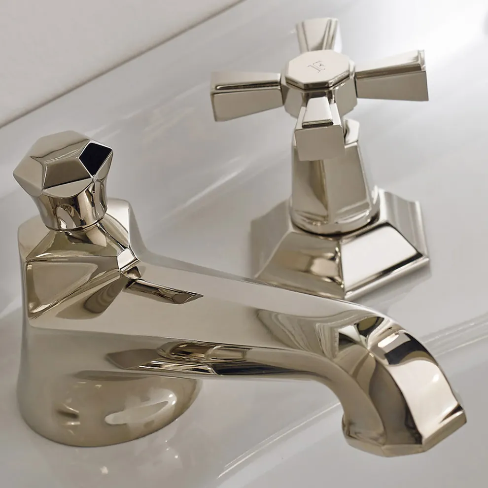 Design VIntage Aufsatz-Waschtischarmatur aus Messing Made in Italy - Silvana