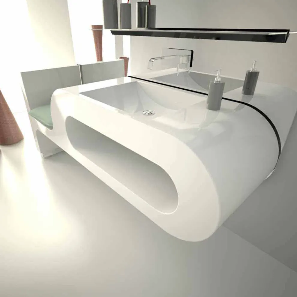 Design Waschbecken weiß, schwarz oder bordeaux Garfish