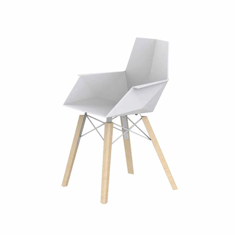 Design Wohnzimmer Sessel aus Polypropylen und Holz - Faz Wood von Vondom