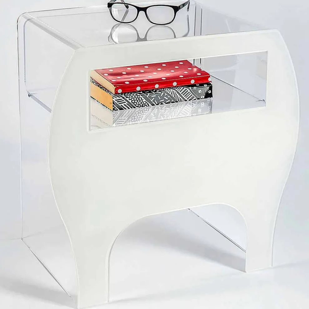 Design Wohnzimmer kleinen Tisch / Nachttisch aus Acrylglas, Mineo