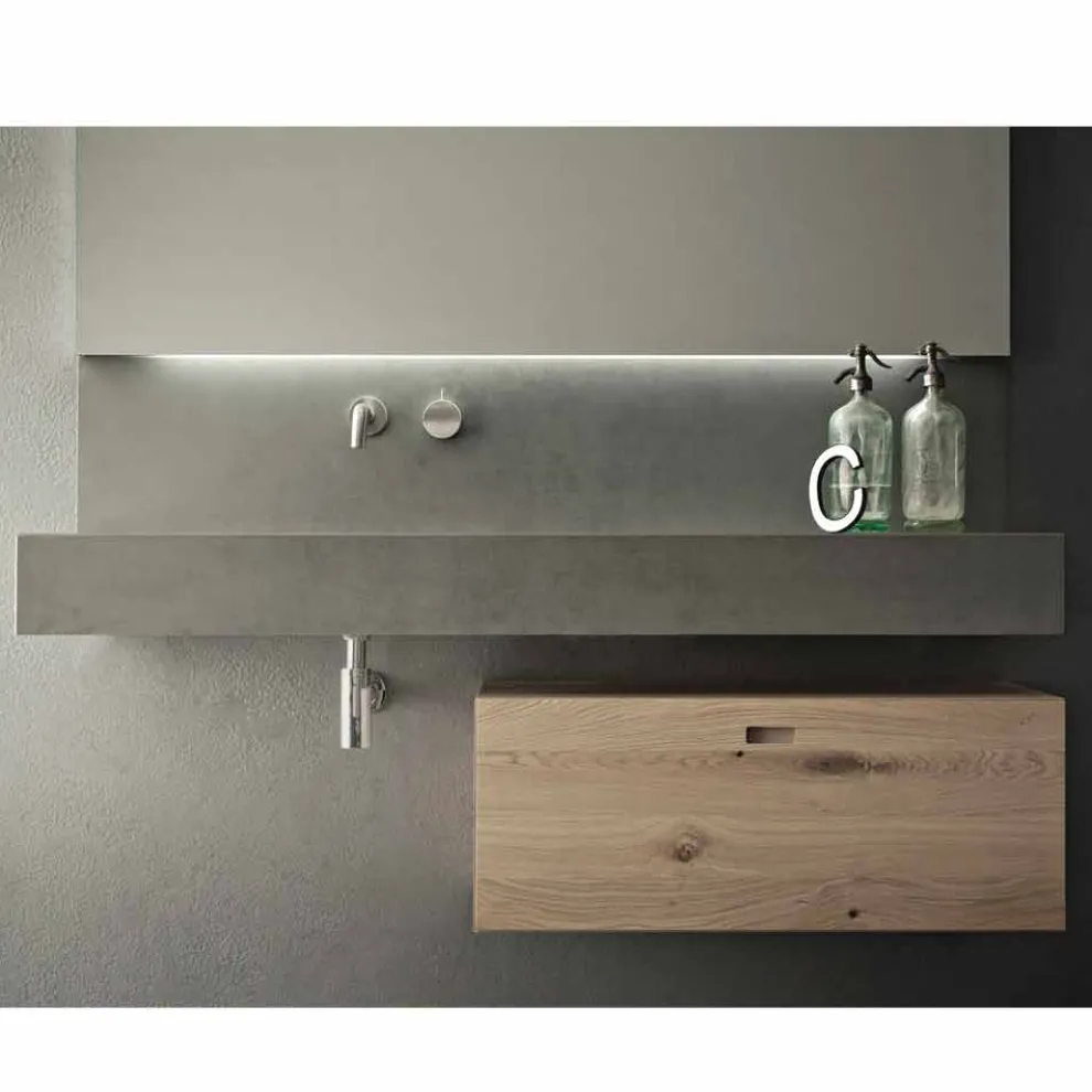 Design Zusammensetzung für Badezimmer Moderne Hängemöbel Made in Italy - Farart2