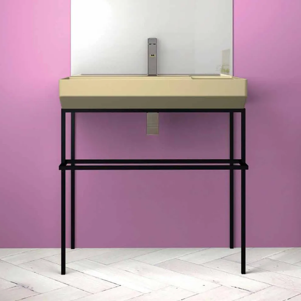 Design-Aufsatzspüle in Keramik made in Italy, Viviano