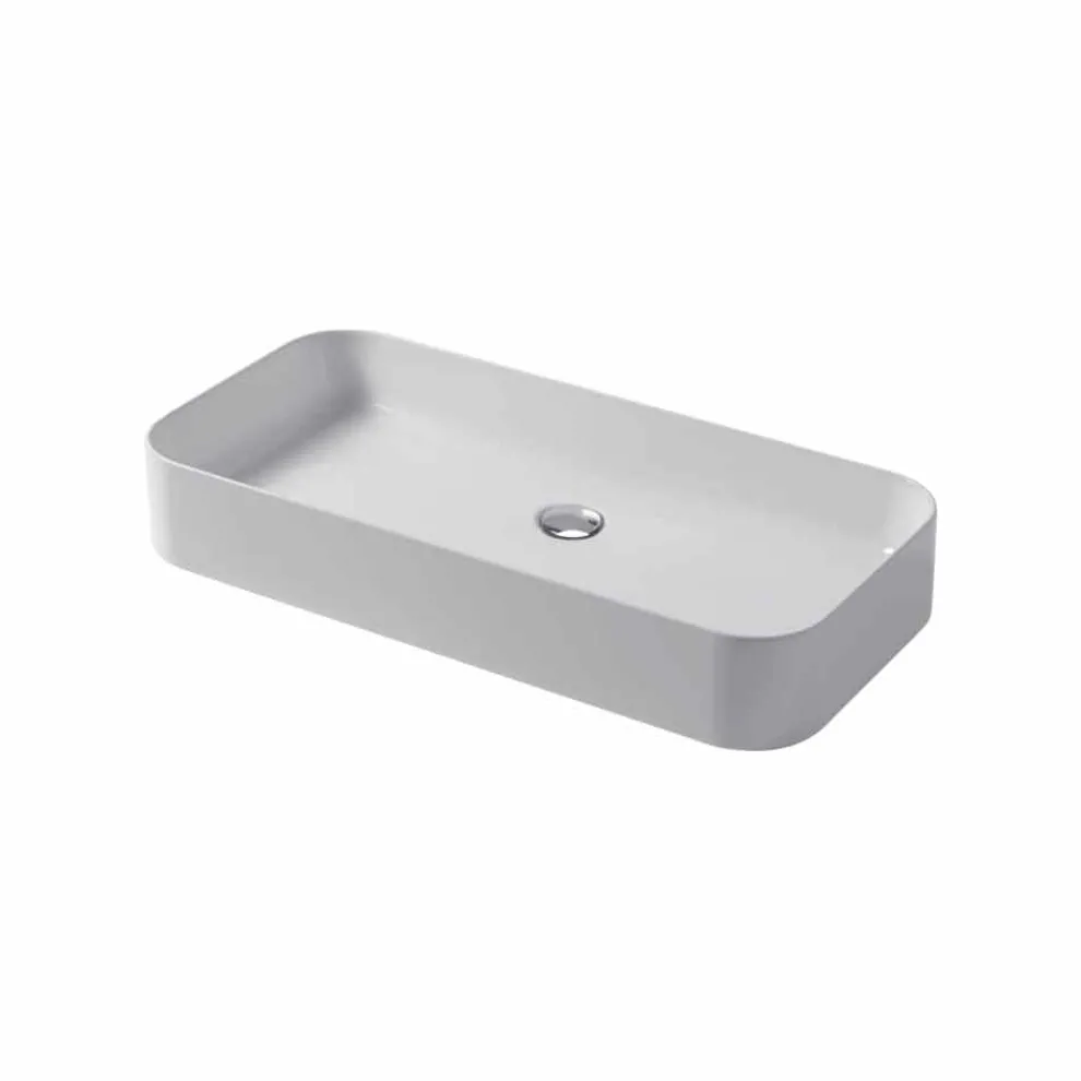 Design-Aufsatzwaschbecken aus Keramik Made in Italy Leivi