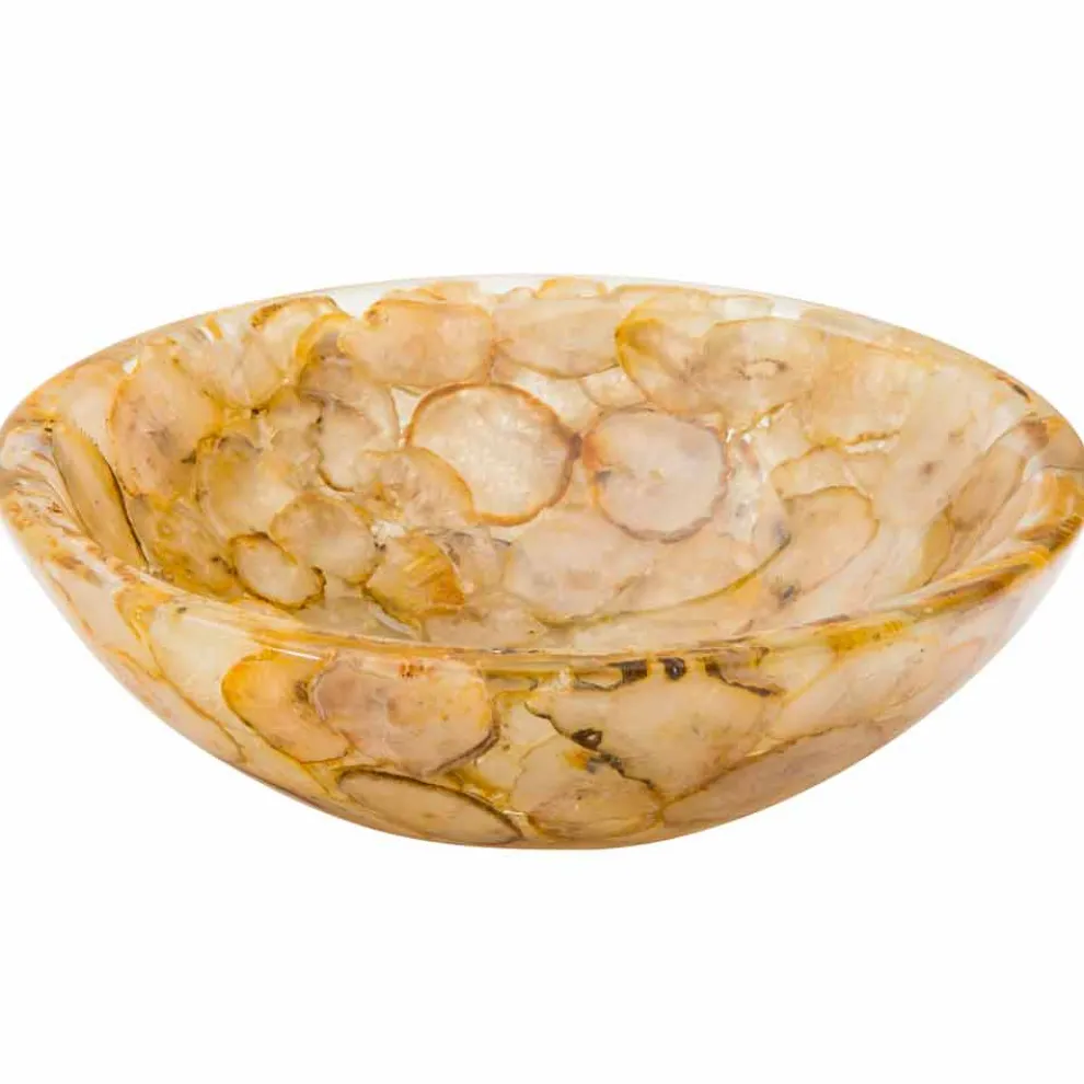 Design-Aufsatzwaschbecken aus künstlichem Harz una Achat Stein Petra