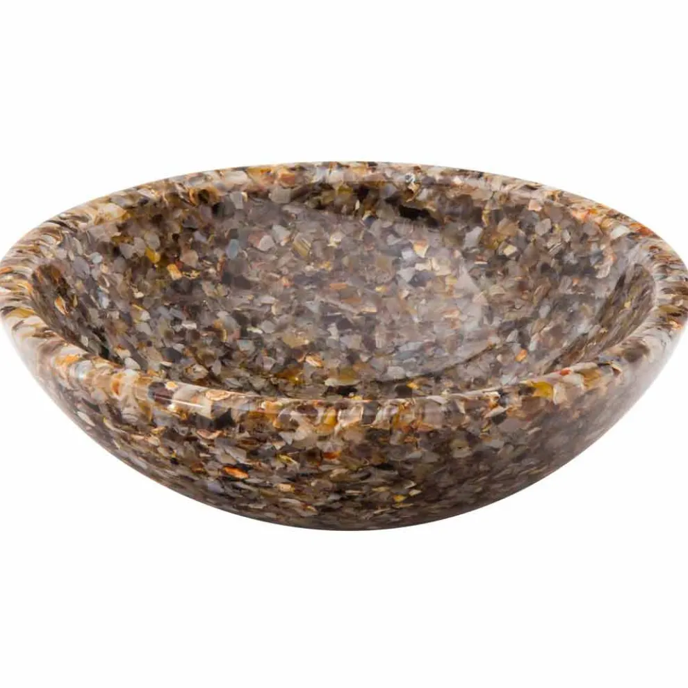 Design-Aufstatzwaschbecken aus künstlichem Harz und Achat Stein Ofelia