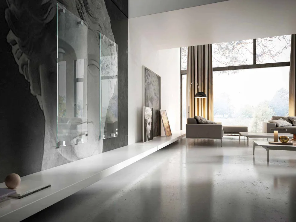 Design-Elektrokeramik-Heizkörper in Star-Glas, made in Italy