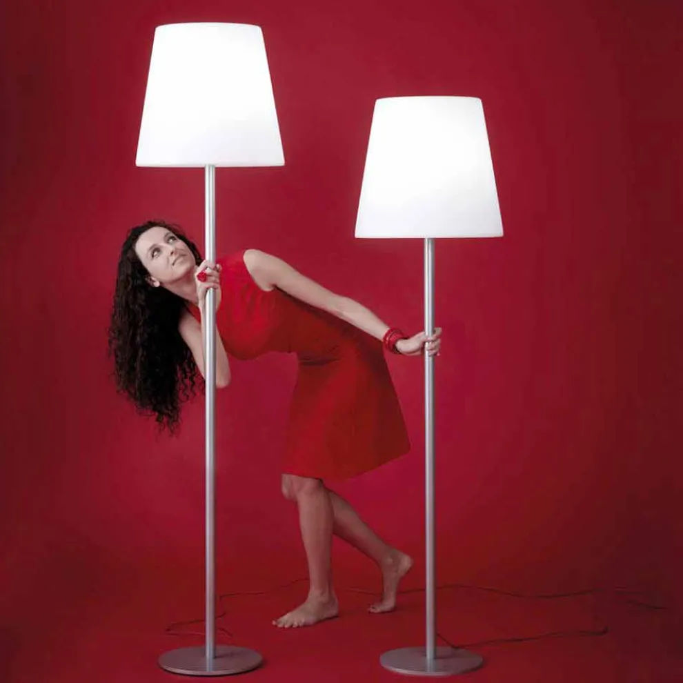 Designer Stehleuchte aus Metall Slide Ali Baba Steel made in Italy