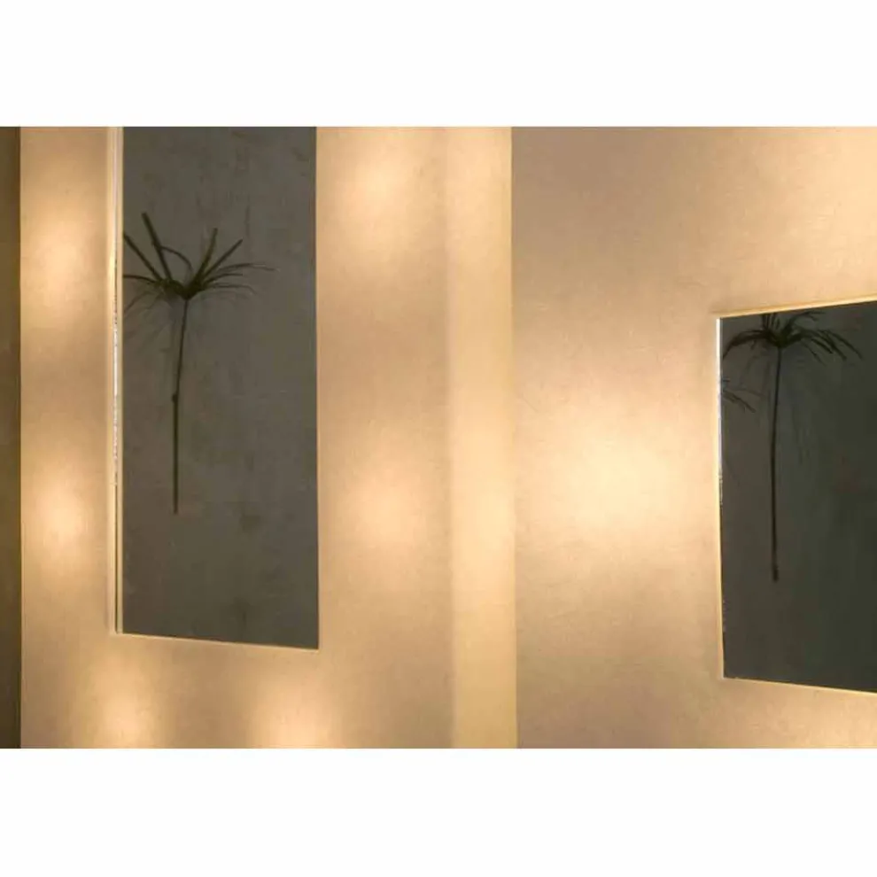 Designer Wandleuchte mit Spiegel In-es.artdesign Ego in Nebulite