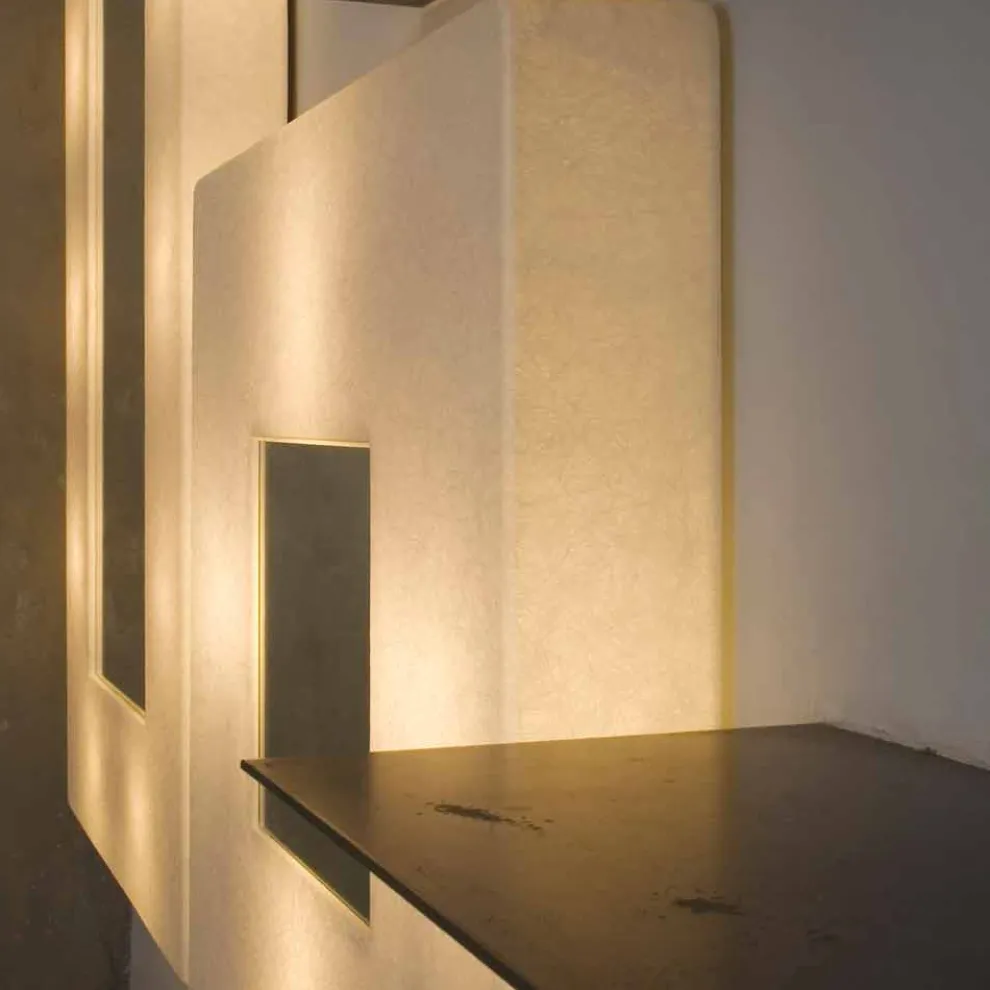 Designer Wandleuchte mit Spiegel In-es.artdesign Ego in Nebulite