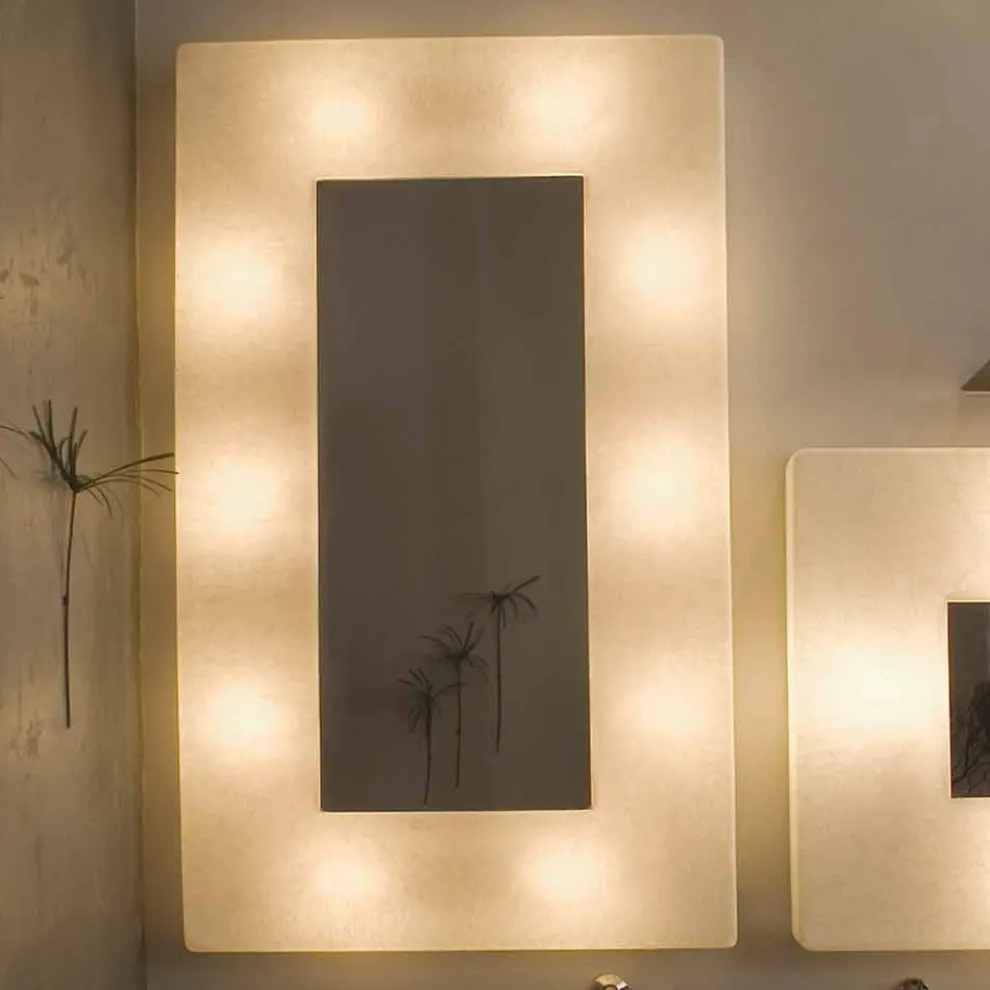 Designer Wandleuchte mit Spiegel In-es.artdesign Ego in Nebulite