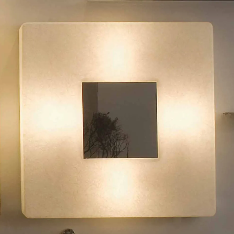 Designer Wandleuchte mit Spiegel In-es.artdesign Ego in Nebulite