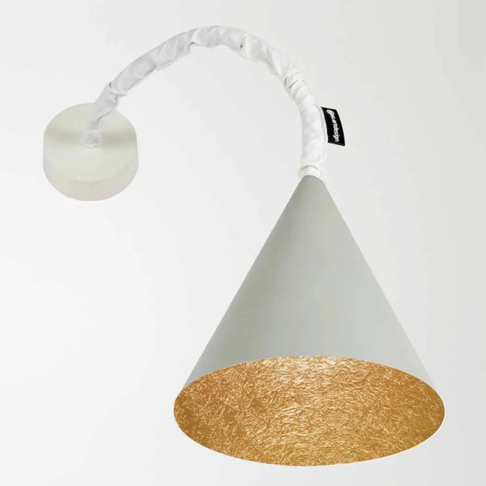 Designer Wandleuchte In-es.artdesign Jazz Cement lackiert