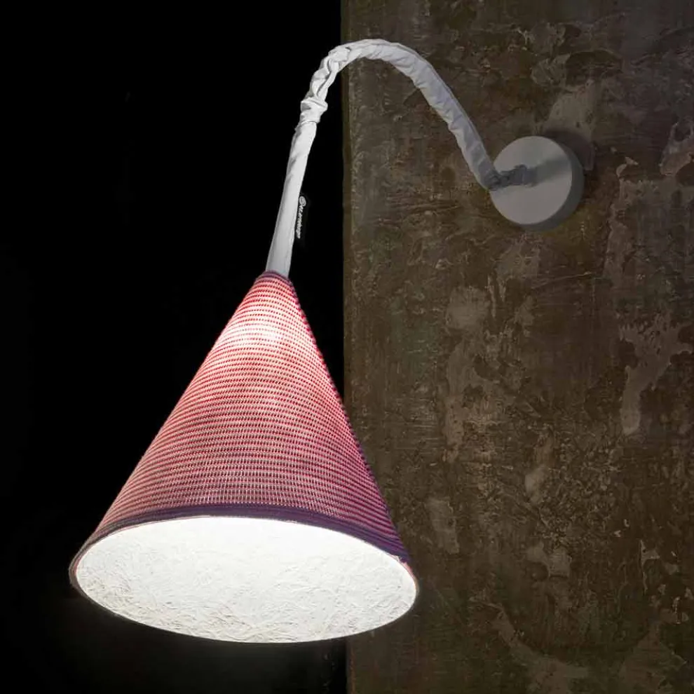 Designer Wandleuchte In-es.artdesign Jazz A Stripe farbige Wolle
