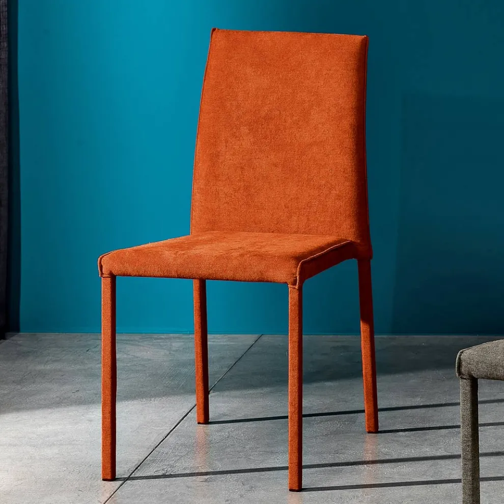 Designer-Esszimmerstuhl aus Stoff, hergestellt in Italien, Conny