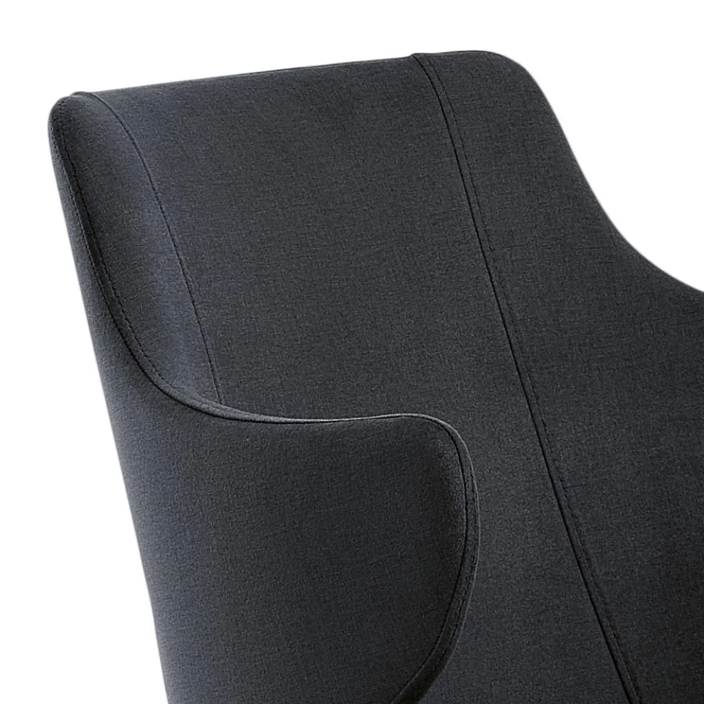 Designer-Esszimmersessel aus farbigem Stoff und Esche – Duchess