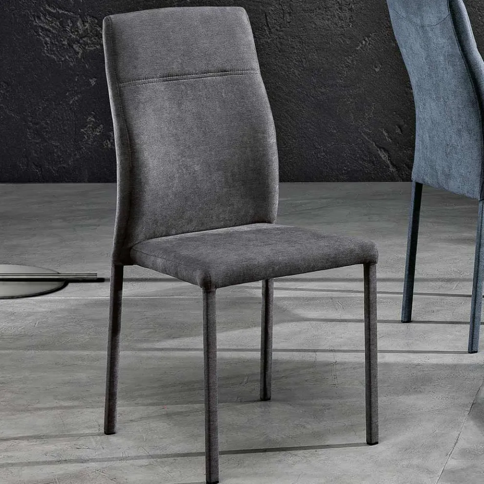 Design-Esszimmerstuhl aus Stoff, hergestellt in Italien, Luigina