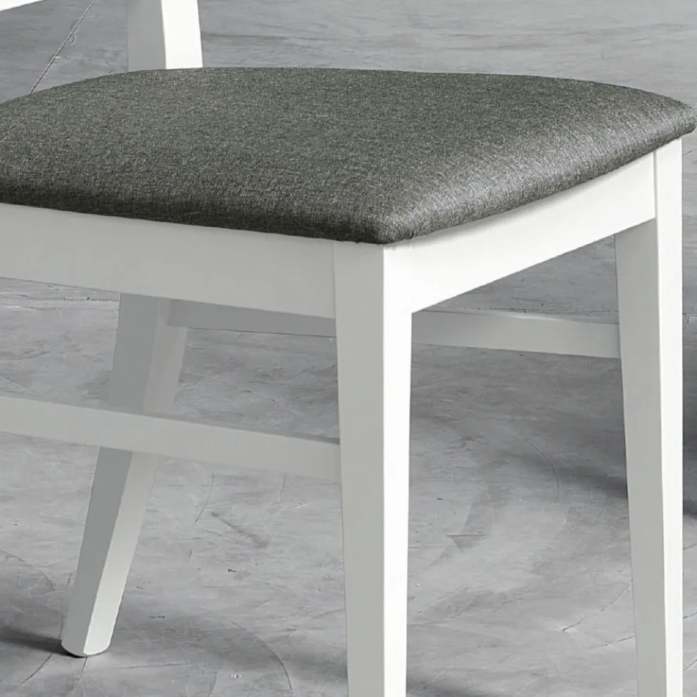 Design-Küchenstuhl aus Buchenholz und Stoff im modernen Stil - Taver