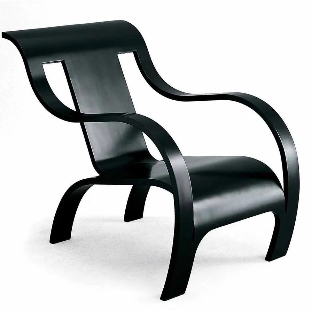 Design-Sessel aus schwarzem Sperrholz oder Birke Made in Italy - Galatea
