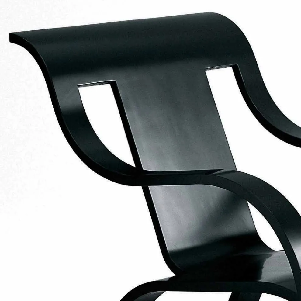 Design-Sessel aus schwarzem Sperrholz oder Birke Made in Italy - Galatea