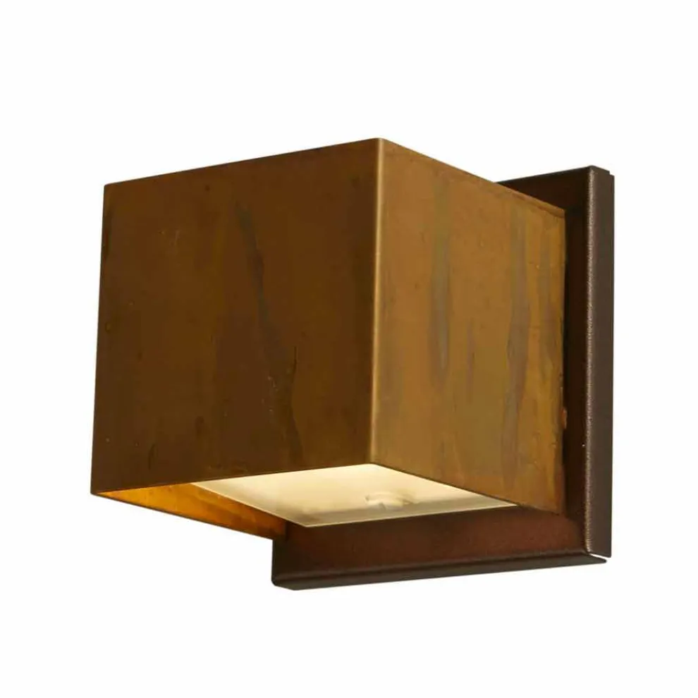 Design-Wandleuchte aus Messing und Stahl 11xH11xsp 10 cm Venere