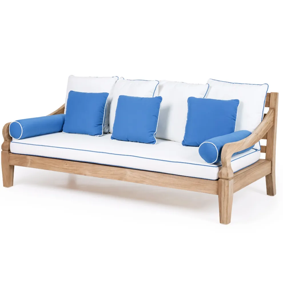 3-Sitzer-Gartensofa aus gebürstetem natürlichem Teakholz - Artes