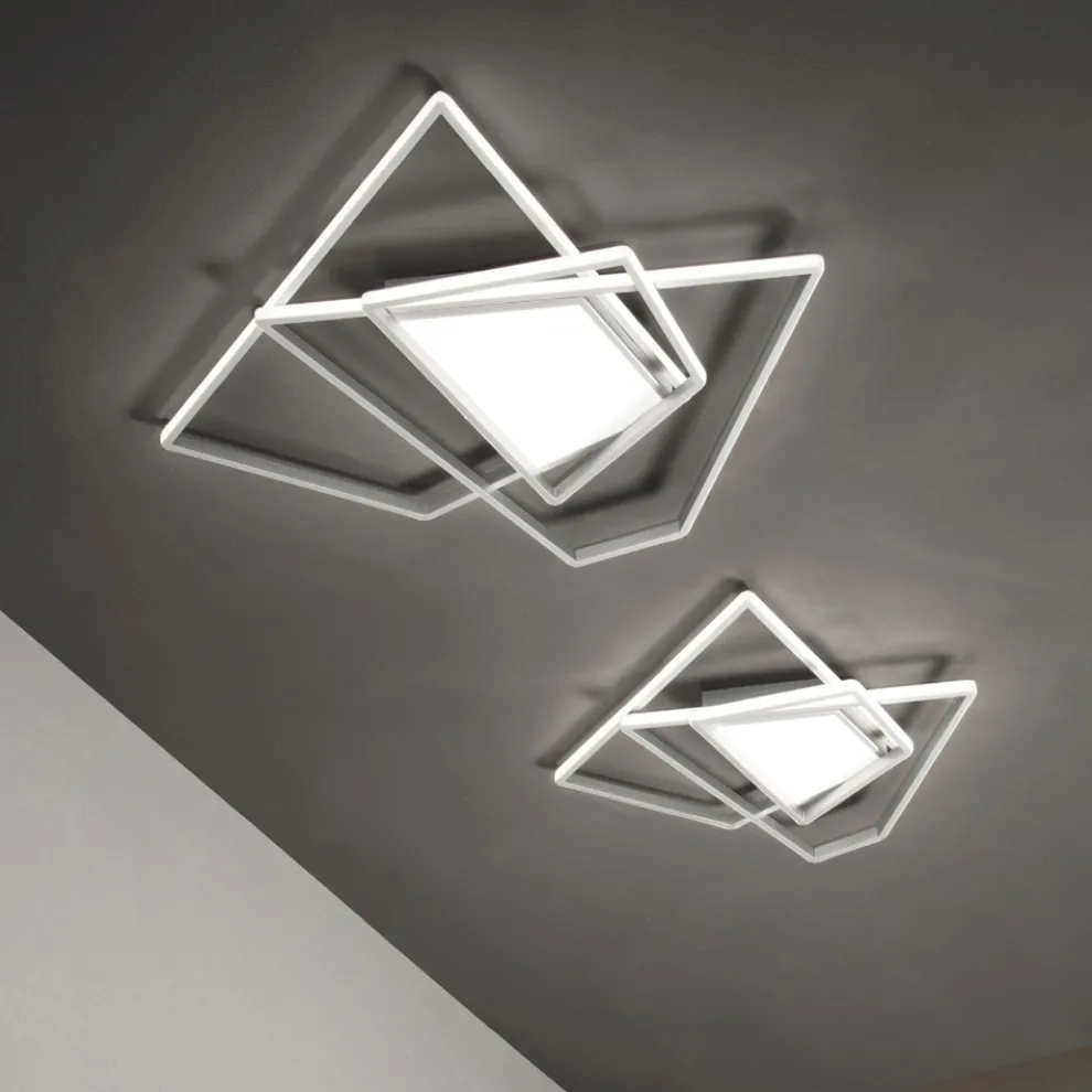 Dimmbare LED-Wandleuchte aus Gold- oder Silbermetall - Galactic