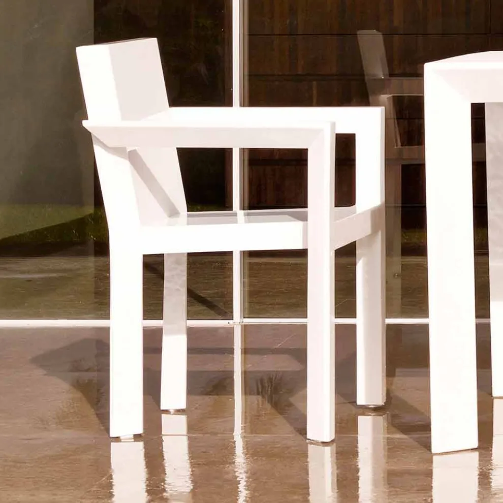 Vondom Frame Gartenstuhl mit Armlehnen aus Polyethylen, modernes Design,2 Stücke