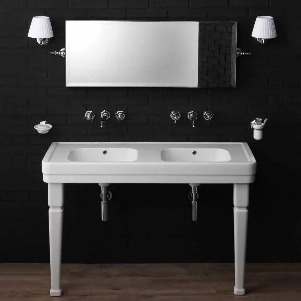 Doppelkonsole auf Keramikbeinen im Vintage-Stil 900 'Serenity