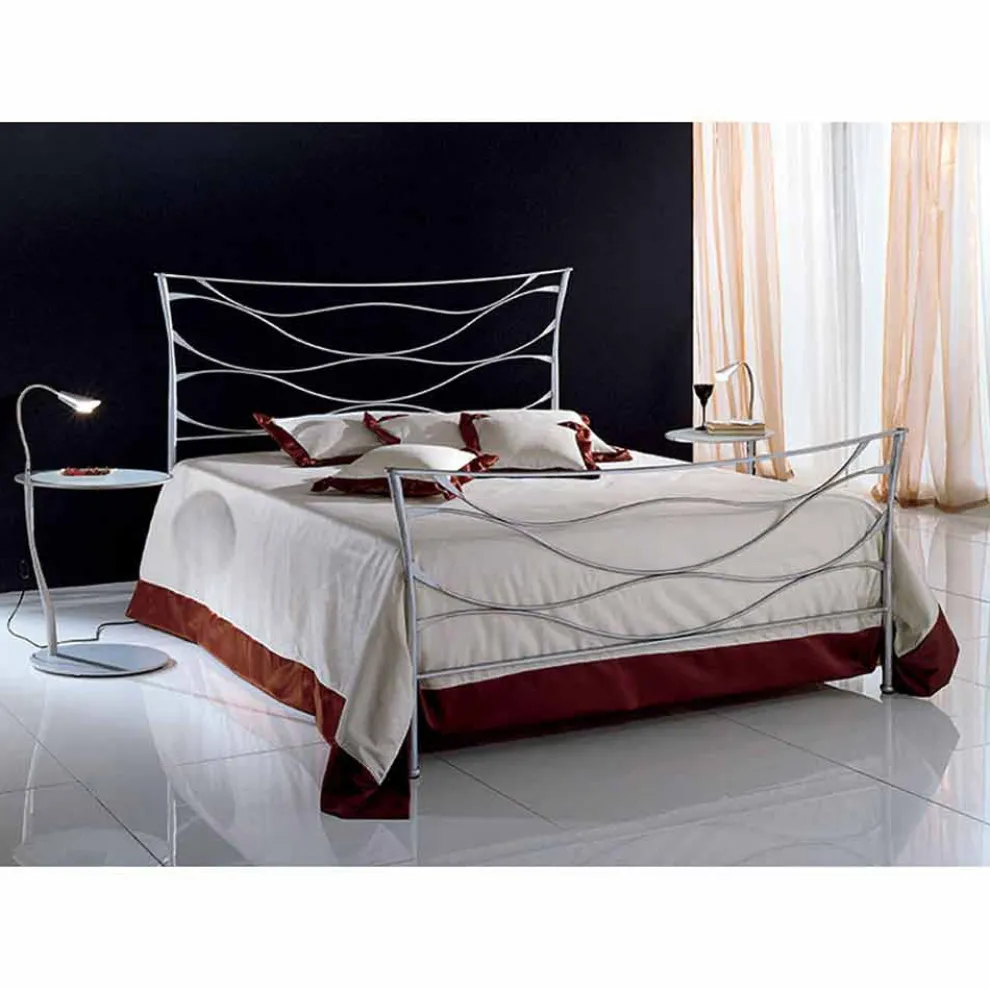 Idra Doppelbett aus Schmiedeeisen in Design