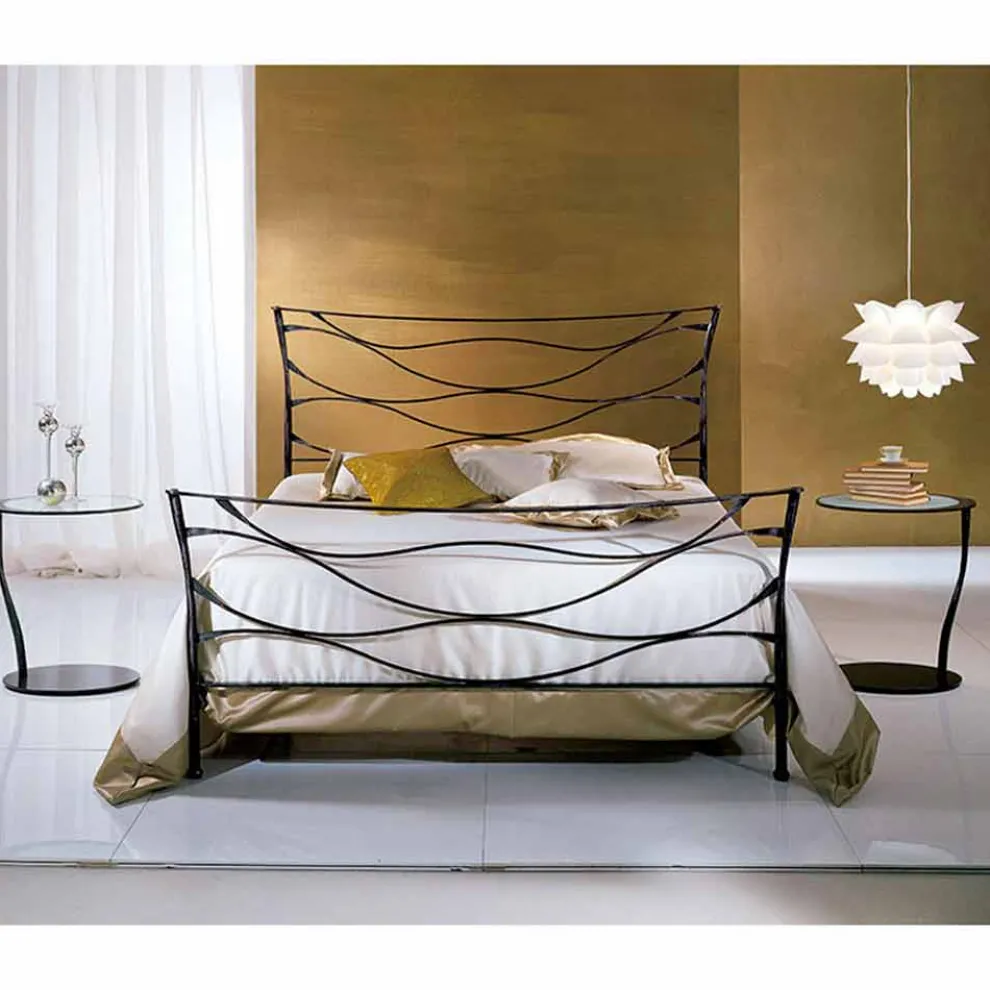 Idra Doppelbett aus Schmiedeeisen in Design