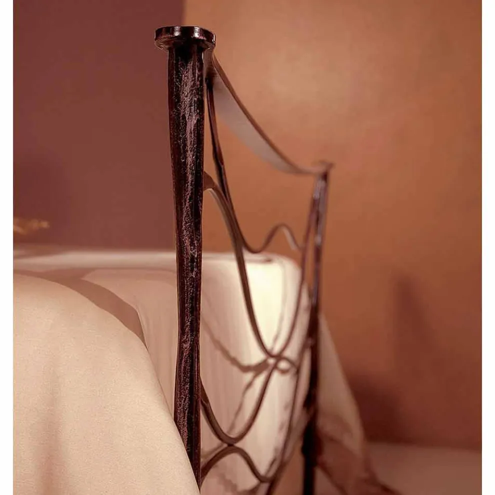 Idra Doppelbett aus Schmiedeeisen in Design