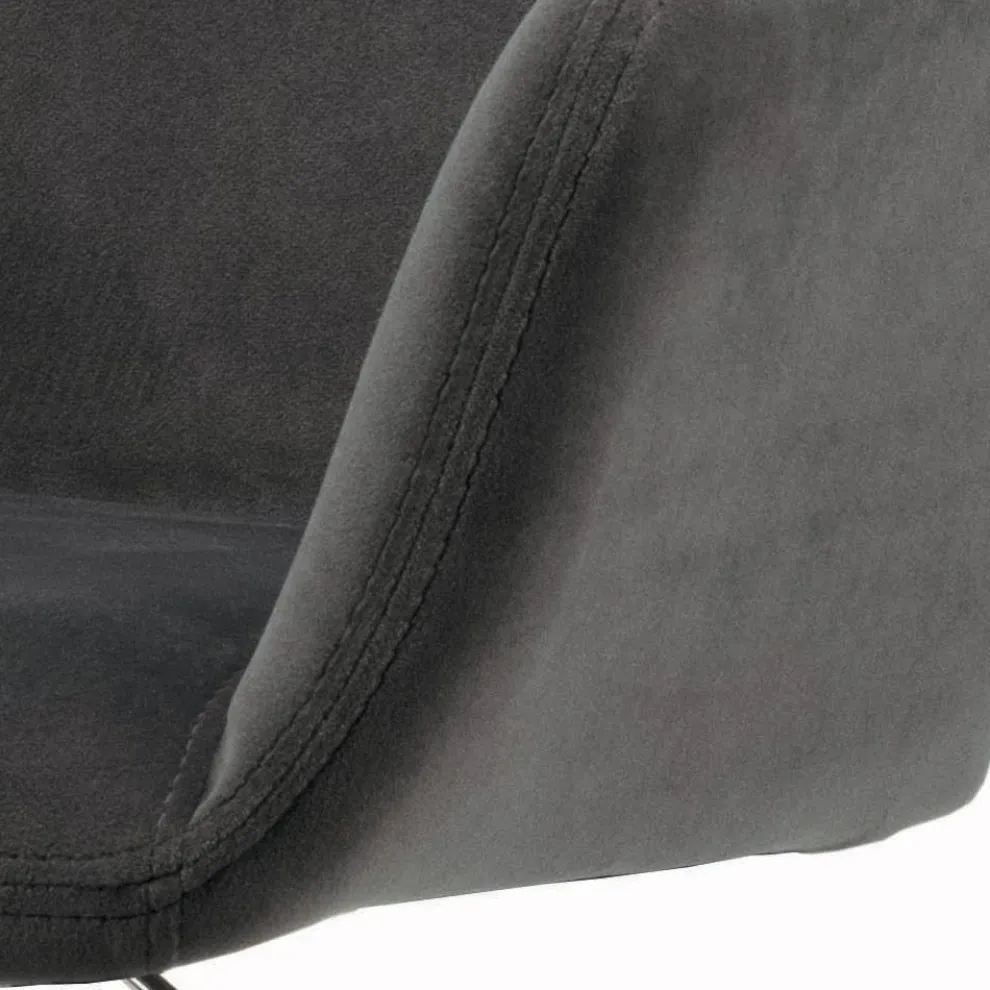 Drehhocker mit gepolstertem Sitz und Stahlgestell, hergestellt in Italien – Arona