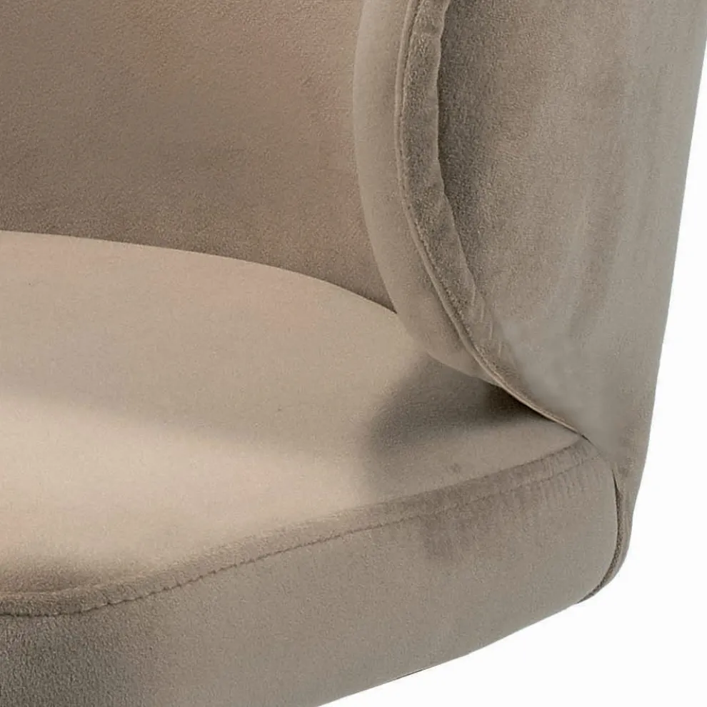 Drehhocker mit Samtsitz und Stahlgestell, hergestellt in Italien – Adria