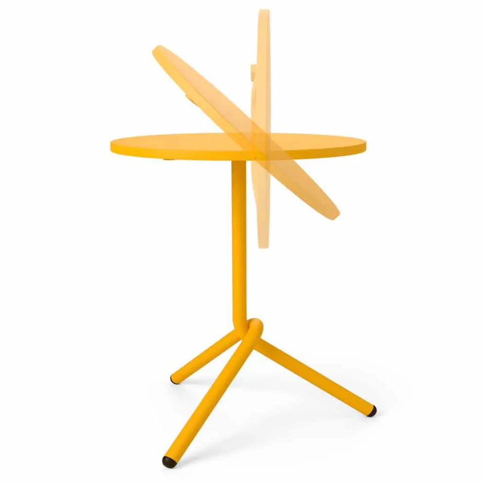 Runder Tisch aus Metall und Blech für den Außenbereich Made in Italy - Alberic