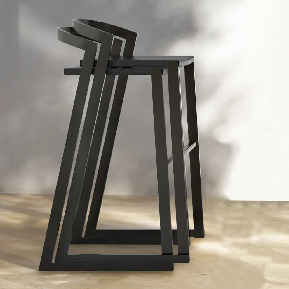 Outdoor Design Hocker aus hochwertigem Aluminium, 3 Stück - Filomena