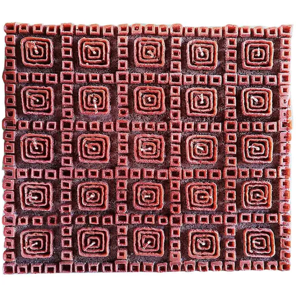 Duftende braune Wachskerze mit 25 Dochten Made in Italy - Piura