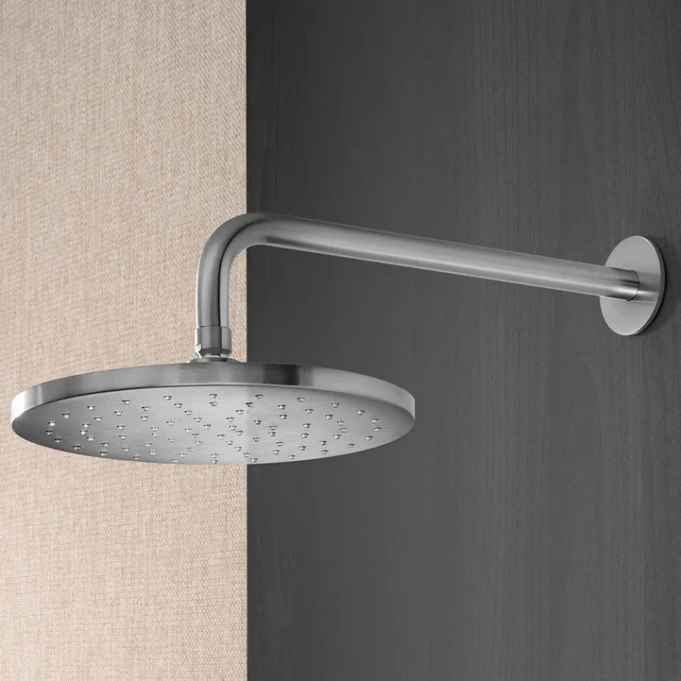 Duscharm mit rundem Antikalk-Duschkopf aus AISI 316L-Stahl - Artigli