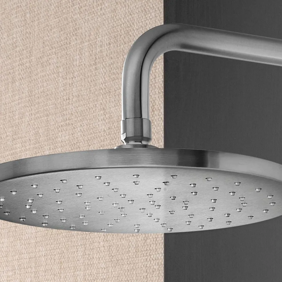 Duscharm mit rundem Antikalk-Duschkopf aus AISI 316L-Stahl - Artigli