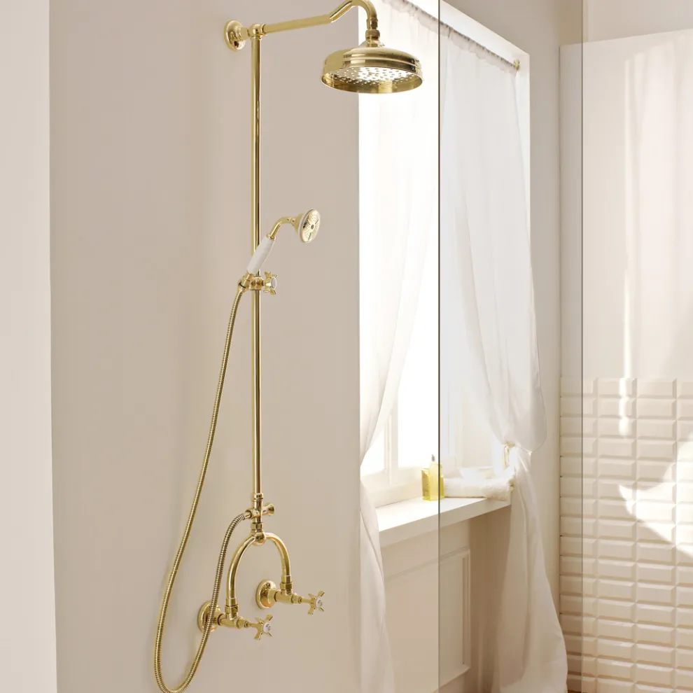 Duschgruppe mit Messingstange Vintage Made in Italy – Katerina