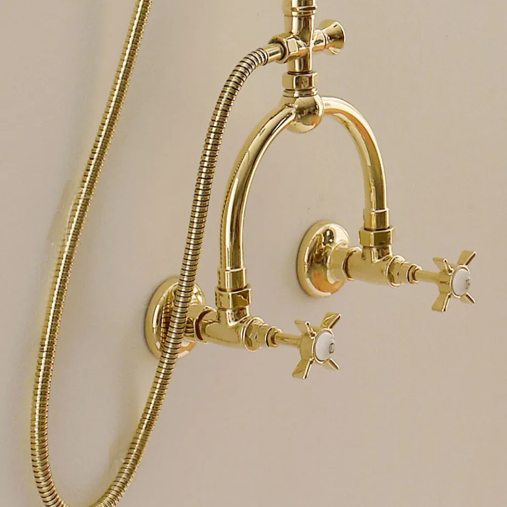 Duschgruppe mit Messingstange Vintage Made in Italy – Katerina