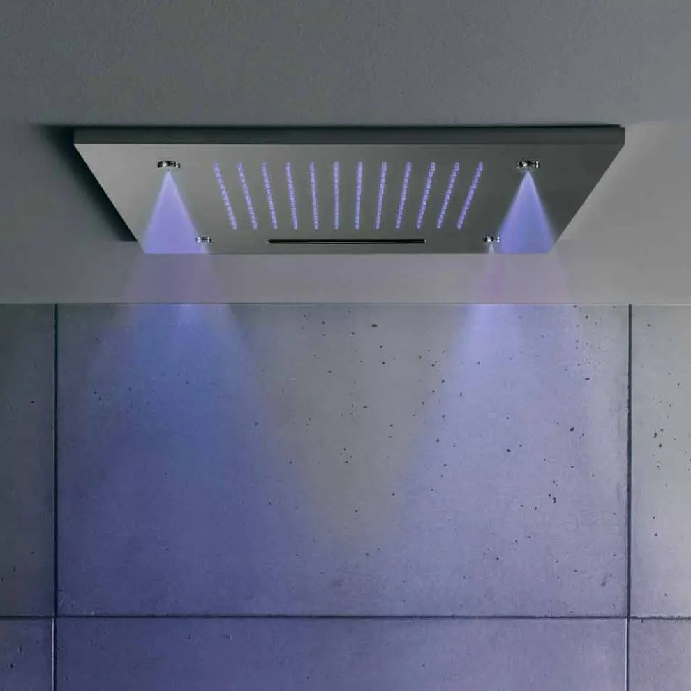 Duschkopf mit Luxus-Farbtherapie aus Edelstahl Made in Italy - Solver