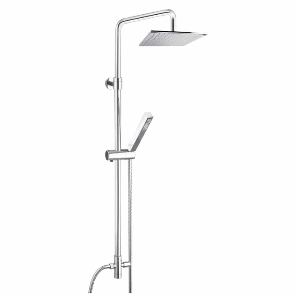 Duschsäule aus Messing mit Duschkopf und Handbrause in Abs Made in Italy - Lesio