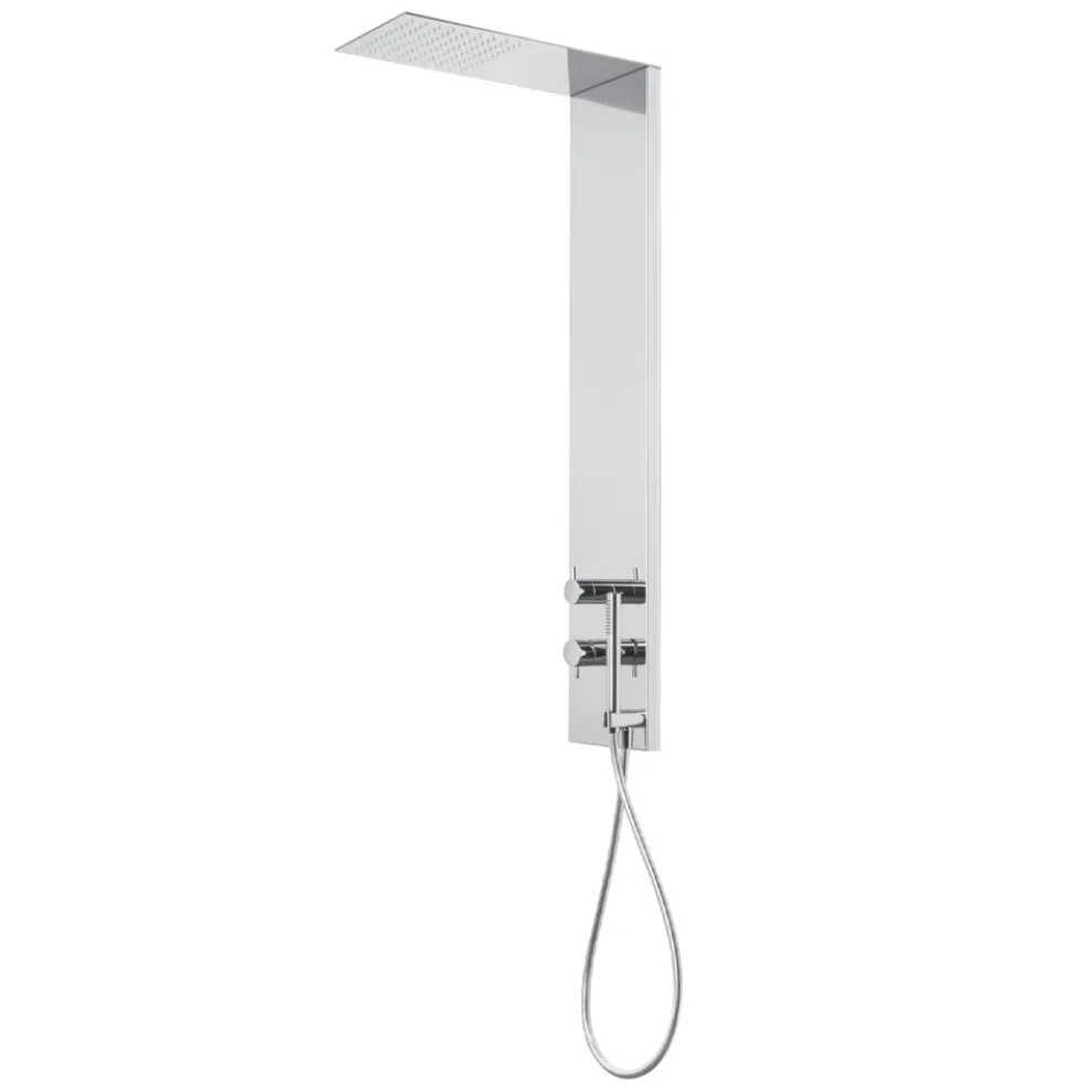 Duschsäule aus Stahl mit Regenduschkopf Made in Italy - Sailor