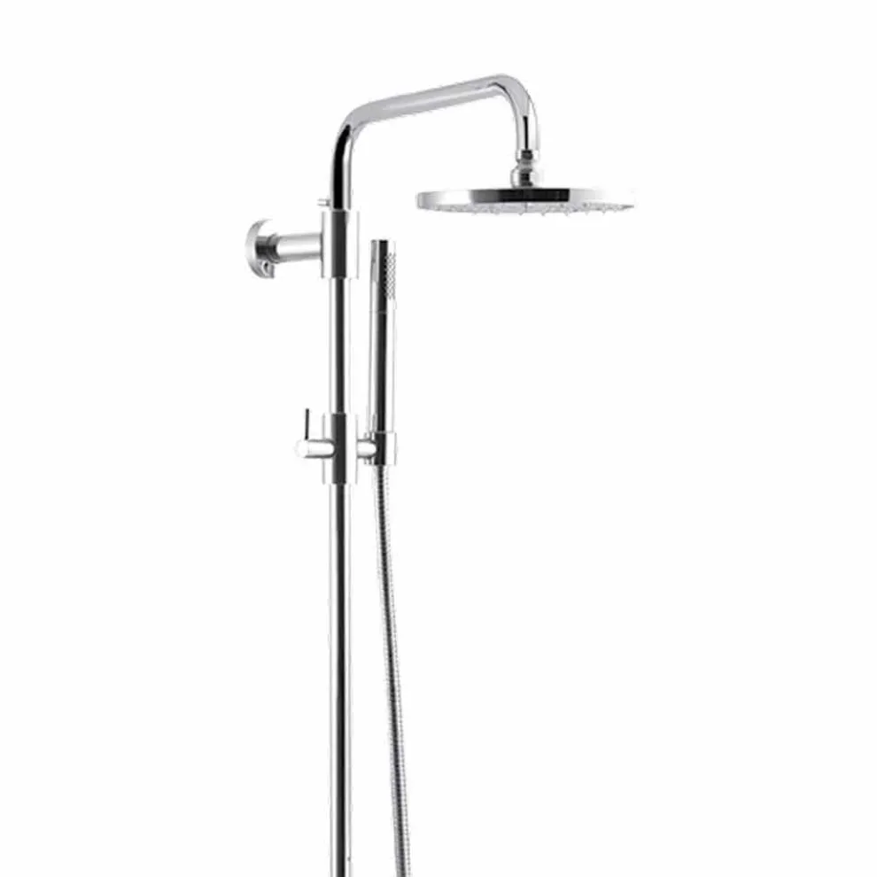 Duschsäule aus verchromtem Messing mit Duschkopf aus Stahl Made in Italy - Daino