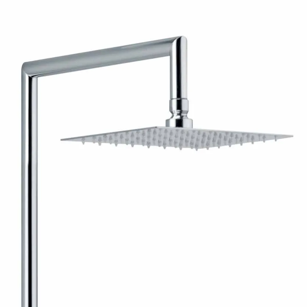 Duschsäule aus verchromtem Messing mit flexiblem Schlauch und Handbrause made in Italy - Griso