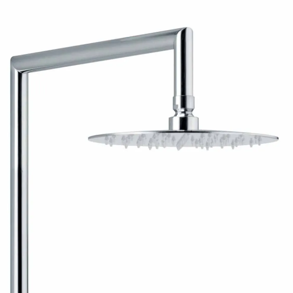 Duschsäule in quadratischem Design aus verchromtem Messing Made in Italy - Padula